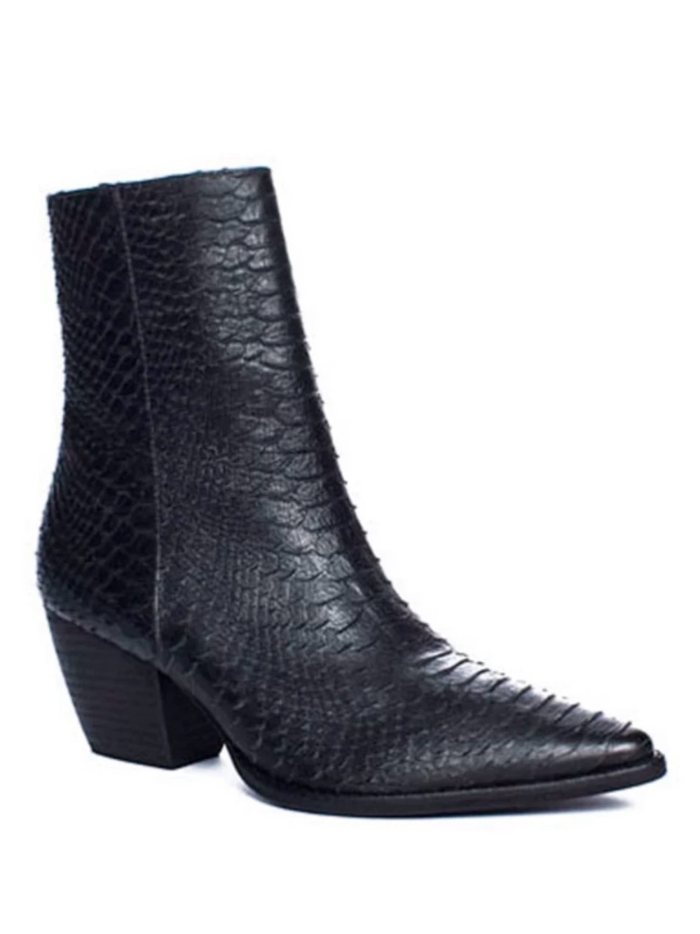Matisse Caty Black Textured Pointed Ankle Boots. Size 7.5.